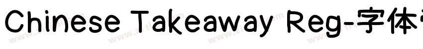 Chinese Takeaway Reg字体转换